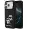 Karl Lagerfeld Liquid Silicone K&CH Sketch Apple iPhone 17 Pro MagSafe kompatibilis hátlap tok, fekete