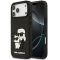 Karl Lagerfeld 3D Rubber Karl and Choupette Apple iPhone 17 Pro hátlap tok, fekete