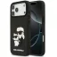 Karl Lagerfeld 3D Rubber Karl and Choupette Apple iPhone 17 Pro hátlap tok, fekete