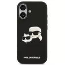 Karl Lagerfeld Silicone Double Heads Print Apple iPhone 17 MagSafe kompatibilis hátlap tok, fekete