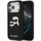 Karl Lagerfeld Silicone Double Heads Print Apple iPhone 17 Pro MagSafe kompatibilis hátlap tok, fekete