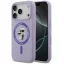 Karl Lagerfeld Liquid Silicone Karl and Choupette MagSafe iPhone 17 Pro Max hátlap tok, lila