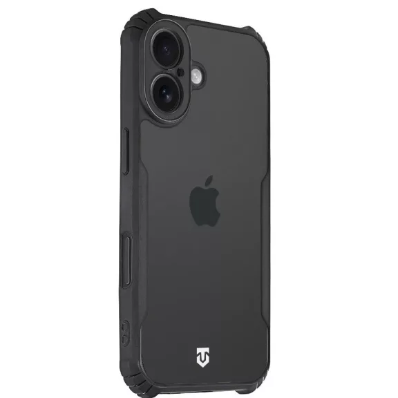 Tactical Quantum Stealth Apple iPhone 17 hátlap tok, átlátszó/fekete