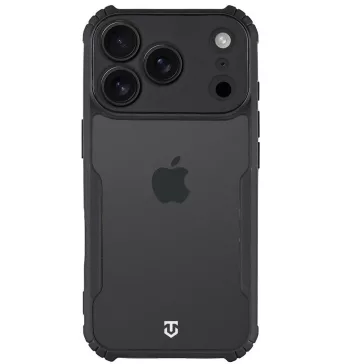   Tactical Quantum Stealth Apple iPhone 17 Pro hátlap tok, átlátszó/fekete