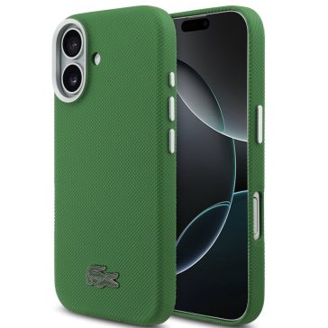   Lacoste Iconic Petit Pique Metal Logo Apple iPhone 17 MagSafe tok, zöld