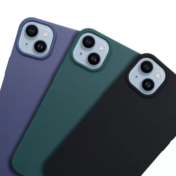 Matt szilikon Samsung Galaxy A17 tok, fekete