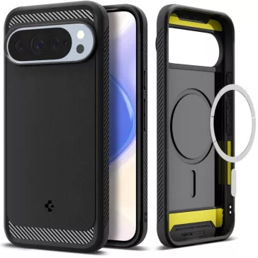   Spigen Rugged Armor MagFit Pixel 10 / Pixel 10 Pro tok, MagSafe, Matte Black, fekete