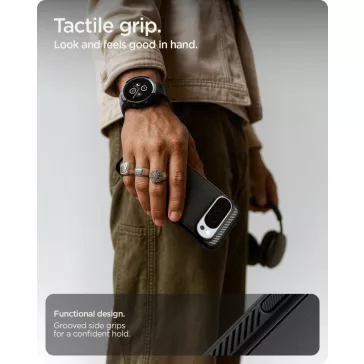   Spigen Rugged Armor MagFit Pixel 10 XL tok, MagSafe, Matte Black, fekete