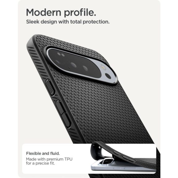 Spigen Liquid Air Pixel 10 Pro XL tok, Matte Black, fekete