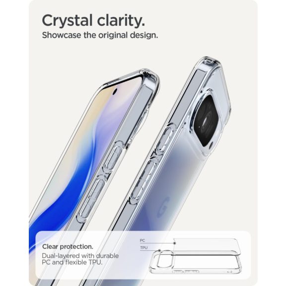 Spigen Ultra Hybrid Pixel 10 Pro XL tok, Crystal Clear, átlátszó