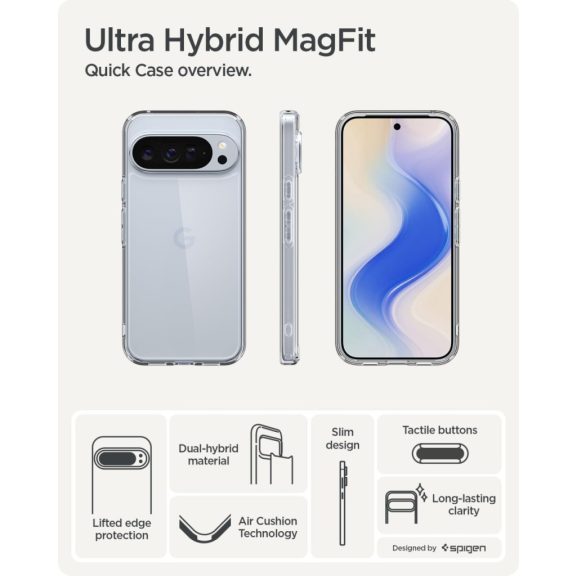 Spigen Ultra Hybrid Pixel 10 Pro XL tok, Crystal Clear, átlátszó
