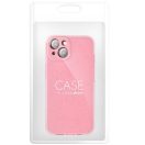 Clear 2mm Apple iPhone 17 Pro Max csillámos szilikon tok, rózsaszín