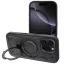 Frost Armor Apple iPhone 17 starabíró tok kitámasztóható gyűrűvel, fekete