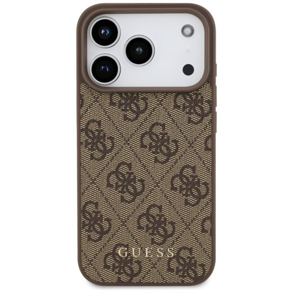 Guess 4G Classic Apple iPhone 17 Pro hátlap tok, barna
