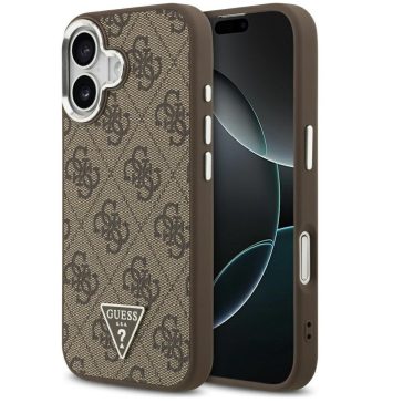   Guess 4G Triangle Logo Apple iPhone 17 MagSafe hátlap tok, barna