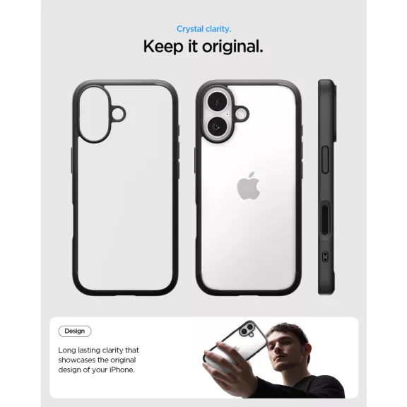 Spigen Ultra Hybrid Apple iPhone 17 tok, Matte Black, fekete