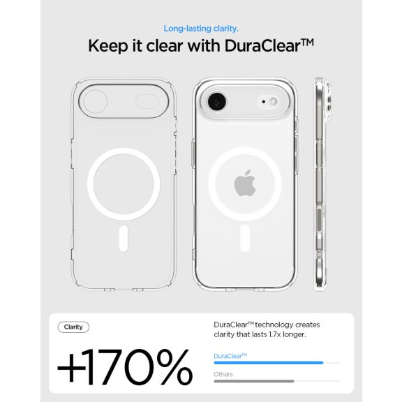 Spigen Ultra Hybrid Magfit Apple iPhone Air (2025) tok, MagSafe, Clear White, fehér