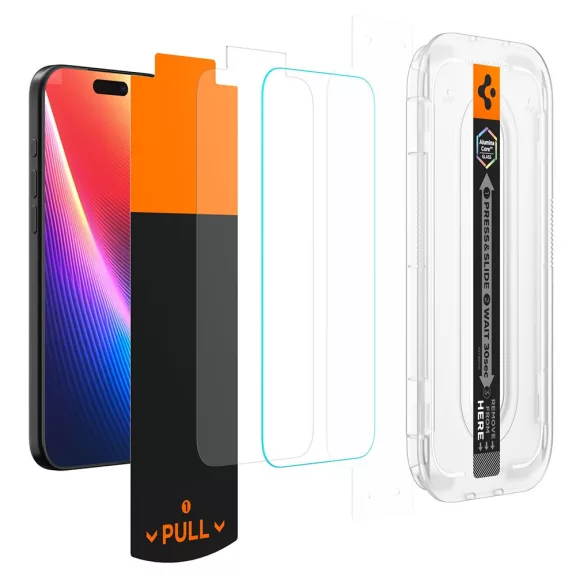 Spigen Glas.tR EZ Fit Pro HD Apple iPhone Air (2025) tempered kijelzővédő fólia felhelyező kerettel (1db)