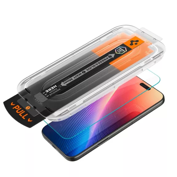Spigen Glas.tR EZ Fit Pro HD Apple iPhone Air (2025) tempered kijelzővédő fólia felhelyező kerettel (1db)