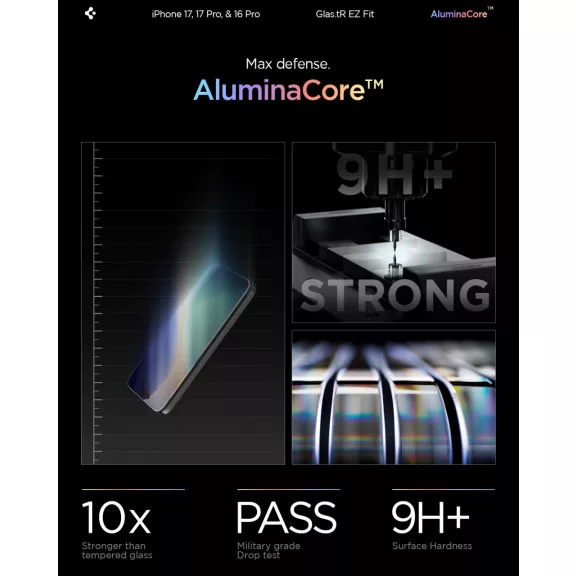 Spigen Glas.tR EZ Fit HD Apple iPhone Air (2025) tempered kijelzővédő fólia felhelyező kerettel (2db)