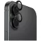 Uniq Optix Apple iPhone Air (2025) tempered kameralencse-védő üvegfólia felhelyező kerettel, fekete
