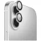 Uniq Optix Apple iPhone 16 / 16 Plus tempered kameralencse-védő üvegfólia felhelyező kerettel, ezüst