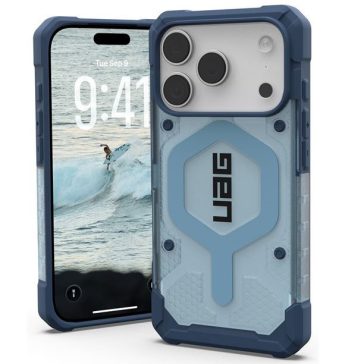   UAG Pathfinder Apple iPhone 17 Pro Max Clear MagSafe tok csuklópánttal, Blues Lanyard