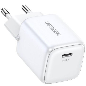   Ugreen Nexode CD318 USB-C hálózati töltő, PD3.0, QC4.0, GaN, 20W, fehér