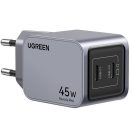 Ugreen Nexode Pro X707 2xUSB-C hálózati töltő, 45W, szürke