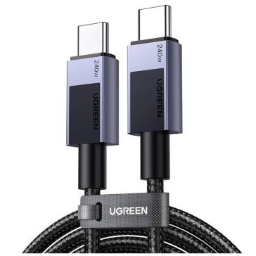   Ugreen L513 USB-C-USB-C töltő- és adatkábel, PD, 2m, fekete