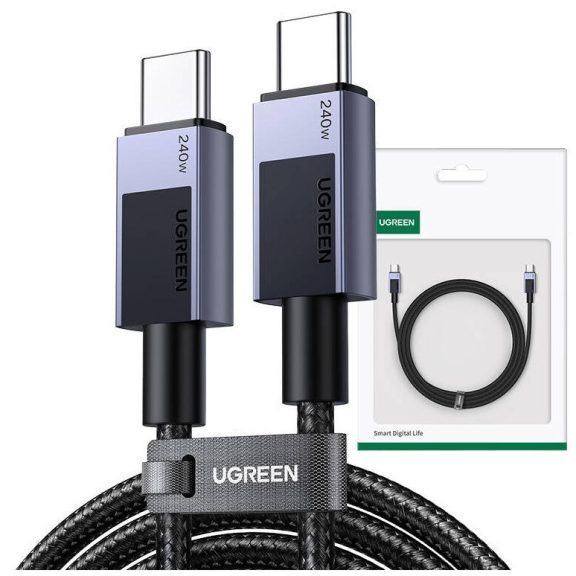 Ugreen L513 USB-C-USB-C töltő- és adatkábel, PD, 2m, fekete