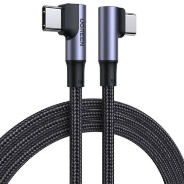   Ugreen US335 USB-C-USB-C töltő- és adatkábel, fonott, 5A, 100W, 2m, fekete