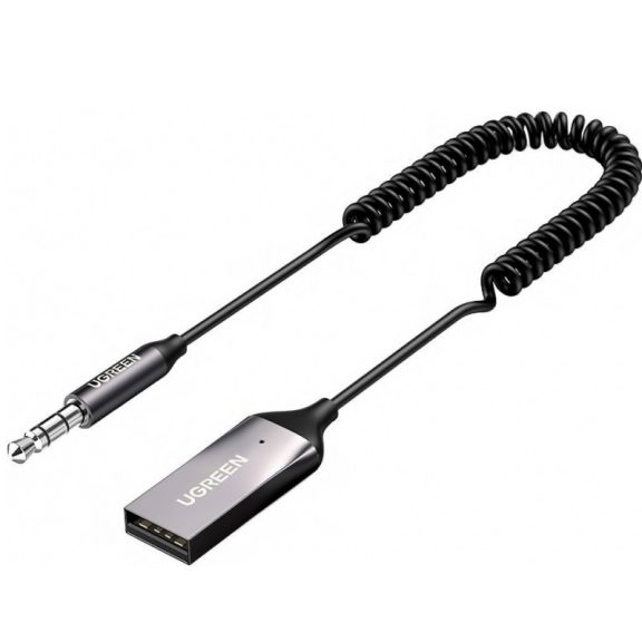 Ugreen CM309 Bluetooth 5.3 audio vevő jack csatlakozóval, fekete