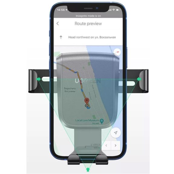 Ugreen LP200 mágneses autós tartó műszerfalra, fekete