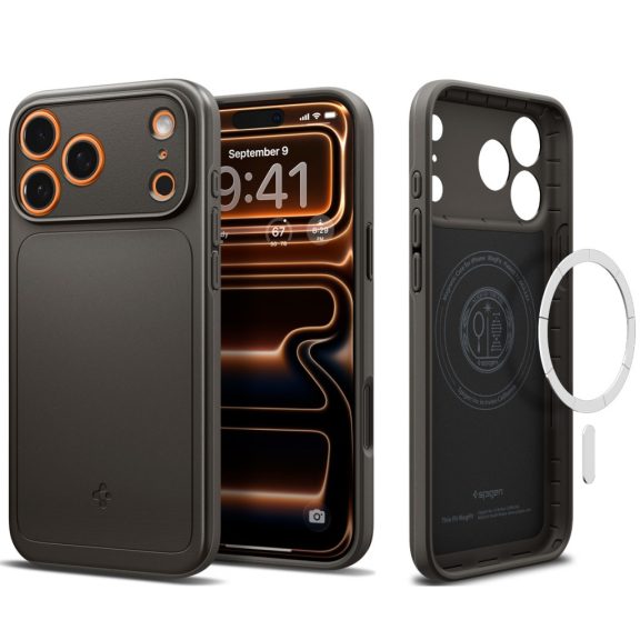 Spigen Thin Fit MagFit Apple iPhone 17 Pro tok, Gunmetal, szürke