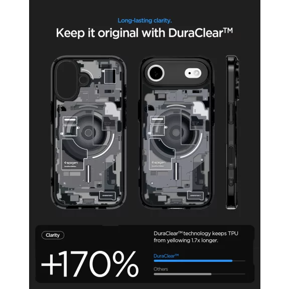 Spigen Ultra Hybrid MagFit Apple iPhone 17 tok, MagSafe, Zero One, fekete