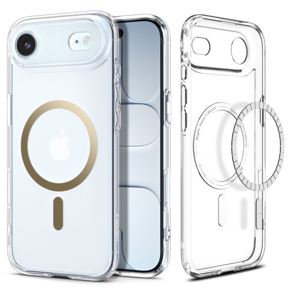 Spigen Ultra Hybrid MagFit Apple iPhone Air (2025) tok, MagSafe, Clear Gold, átlátszó-arany