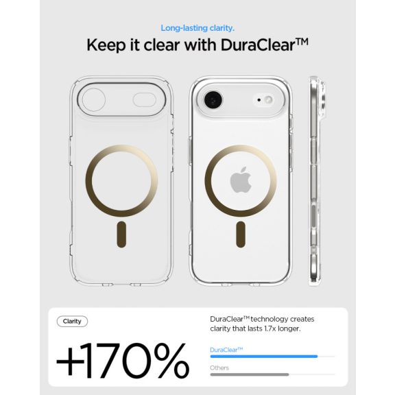Spigen Ultra Hybrid MagFit Apple iPhone Air (2025) tok, MagSafe, Clear Gold, átlátszó-arany