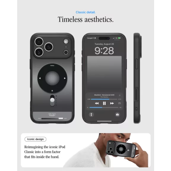 Spigen Ultra Hybrid MagFit Apple iPhone 17 Pro tok, MagSafe, Classic Black, fekete