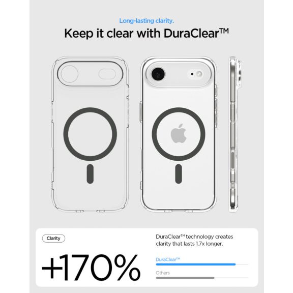 Spigen Ultra Hybrid MagFit Apple iPhone Air (2025) tok, MagSafe, Graphite, átlátszó-szürke