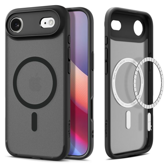 Spigen Ultra Hybrid MagFit Apple iPhone Air (2025) tok, MagSafe, Frost Black, fekete
