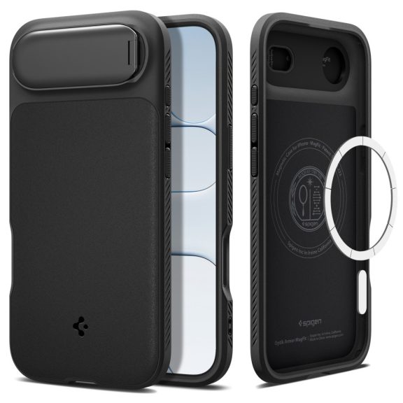 Spigen Optik Armor MagFit Apple iPhone Air (2025) tok, MagSafe, Black, fekete