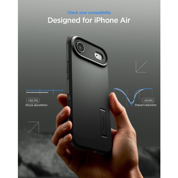 Spigen Tough Armor T MagFit Apple iPhone Air (2025) tok, MagSafe, fekete