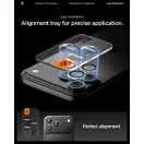 Spigen Glas.tR EZ Fit Optik Pro Apple iPhone 17 Pro / 17 Pro Max / 16 Pro / 16 Pro Max / 15 Pro / 15 Pro Max / 14 Pro / 14 Pro Max, Tempered kameralencse-védő fólia felhelyező kerettel, ezüst (2db)