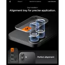 Spigen Glas.tR EZ Fit Optik Pro Apple iPhone 17 / 16 Plus / 16, Tempered kameralencse-védő fólia felhelyező kerettel, ezüst (2db)
