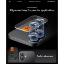 Spigen Glas.tR EZ Fit Optik Pro Apple iPhone 17 / 16 Plus / 16, Tempered kameralencse-védő fólia felhelyező kerettel, kék (2db)