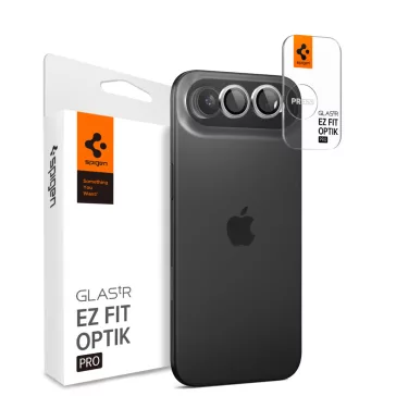   Spigen Glas.tR EZ Fit Optik Pro Apple iPhone Air (2025) Tempered kameralencse-védő fólia felhelyező kerettel, ezüst (2db)