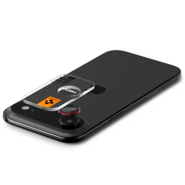   Spigen Glas.tR EZ Fit Optik Pro L-Series Apple iPhone Air (2025) Tempered kameralencse-védő fólia felhelyező kerettel, fekete-piros (2db)