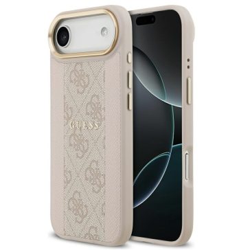   Guess 4G Stripe Apple iPhone Air (2025) MagSafe tok kameravédő kerettel, rózsaszín-arany