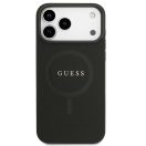 Guess Saffiano Classic Logo Apple iPhone 17 Pro MagSafe tok, fekete